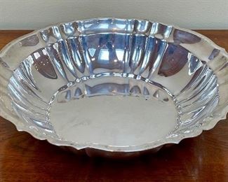 Item 21:  Chippendale by Gorham sterling silver fruit bowl marked #42667- 9.5" x 2.25":  $400