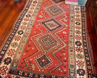 Item 218:  Antique Kazak Rug - 51.5" x 106.5": $1200