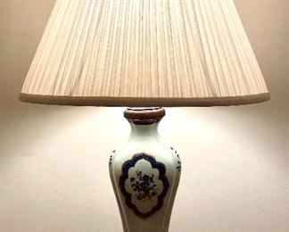 Item 57:  Blue & Gold Decorative Lamp - 25" - baby blue:  $65