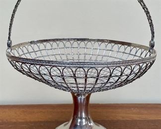Item 94:  Swedish antique silver basket - 9.25" x 12":  $650