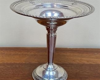 Item 101:  Sterling Compote - 7" x 6.25":  $85