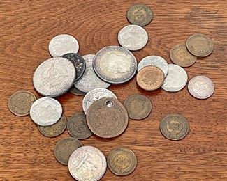Item 105:  Lot of American Silver & Other Coins: $75
