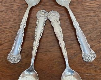 Item 130:  (4) Sterling Demi-tasse Spoons:  $32