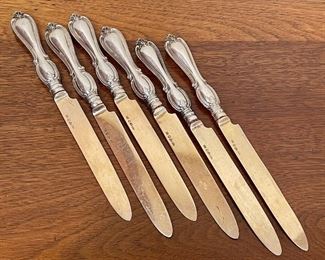 Item 136:  (6) Sterling Knives:  $28