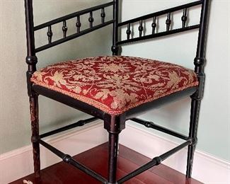Item 144:  Antique Sword/Corner Chair - 17"l x 17"w x 28"h: $65