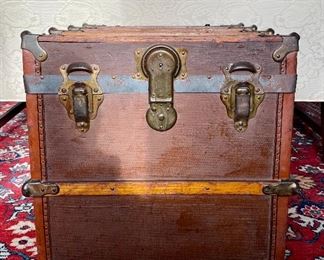 Item 88:  Square Antique Trunk with Key - 19.5"l x 19"w x 19.5"h:  $275