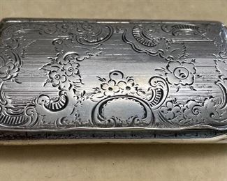 Item 156:  Antique Sterling Silver Viennese Pillbox: $95