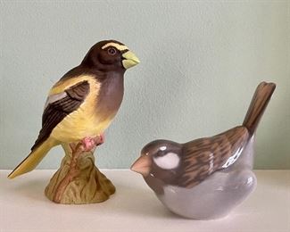 Item 147:  Beswick Evening Grosbeak - 4":  $30                                          Item 148:  Royal Copenhagen 1081 - Sparrow - 3":  $25 (SOLD)                               