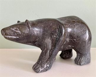 Item 152:  Inuit Black Marble Walking Bear - 2.5": $125