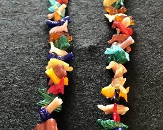 Item 175:  Old Zuni Carved Standing Bear Native American Necklace:  $125