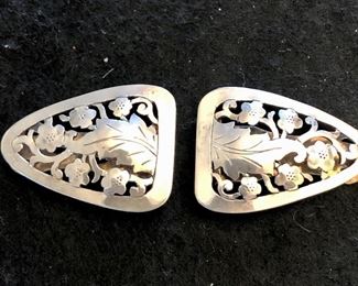 Item 184:  Vintage Sterling Silver Clip On Earrings: $45