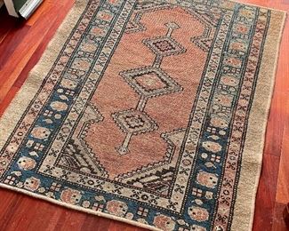 Item 219:  Small antique entryway rug - 34.25" x 41.5": $150