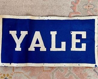 Item 81:  Yale Pennant Flag - 23" x 11.5"- not in perfect condition:  $38