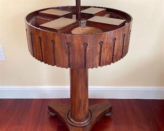 detail...top rises to reveal tea table interior