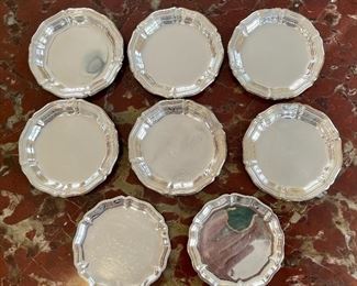 Item 12:  (8) Silverplate Coasters:  $24