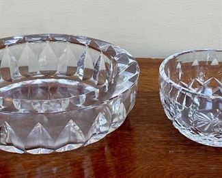 Item 72:  Waterford Bowl (Right) - 4" x 2":   $12                                      Item 73:  Orrefors Bowl (Left) - 6.75" x 2":  $14 SOLD!