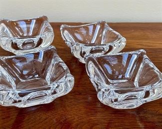 Item 54:  (4) Daum Salt Dishes - 2.5" x 1.5":  $75