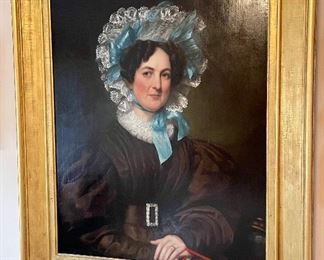 Item 211:  Waldo and Jewett Oil on Board Portrait, early 19th c. - 35" x 41": $3500