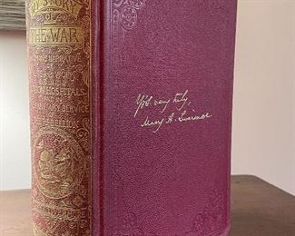 Item 270: 1887 Signed Copy "My Story of the War" by Mary Livermore:  $50