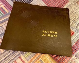 Item 288:  1930s Vintage Nursery Rhyme 78 Record Collection, Black Cover:  $125