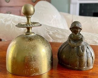 Item 361:  Two vintage brass bells: $25                                                 Tallest - 3.5"