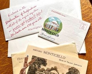 Item 367:  Monticello/Jefferson Ephemera: $12