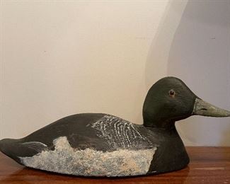 Item 394:  Vintage Wood carved duck decoy - 15.5" x 6":  $95