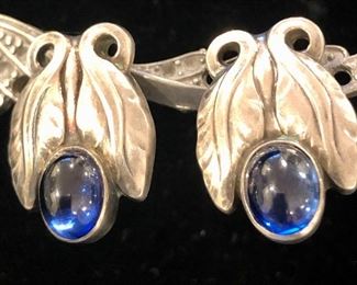 Item 425:  Georg Jensen #108 Sterling Screw Back Earrings:  $295