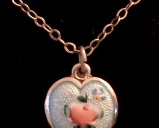 Item 430:  Sterling Heart Necklace:  $14