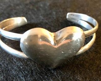 Item 449:  Sterling Heart Bracelet:  $28