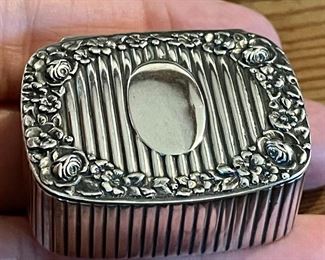 Item 336:  Small Antique Sterling Silver Box: $95