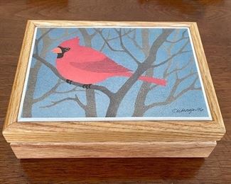 Item 458:  Crane Creek Graphics Cardinal Box: $12