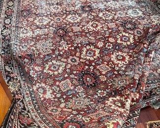 Item 515:  Large Antique Rug - in well worn condition - 111" x 150": $400