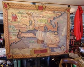 HAND MADE MAP OF MASSACHUSTTS.