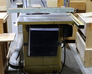 Powermatic 10" Tilting Arbor Table Saw, 36" x 60" x 39", With Rolling Blade And Hardware Cart