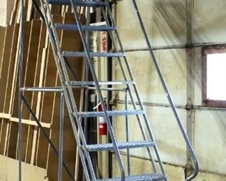 Cotterman Rolling Warehouse Ladder, 9.5', 11 Step, 450 Load Capacity