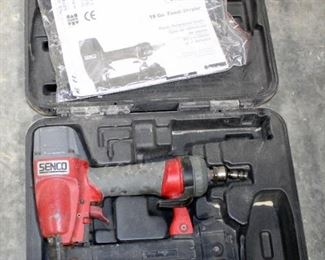 Senco FinishPro 11 Pneumatic Micro Pinner And Semco SLS18mg 18 Gauge Finish Stapler, Both With Hard Case & Manual
