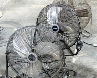 Lasko Shop Fan, Qty 2, Both Power On And 1 Untested Shop Fan
