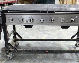 Rankam Metal Grill Model ST1017-012939 Propane, 7 Burner Grill, 37"T x 76"W x 26"D
