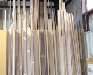 Trim Lumber, Including Oak, Walnut, Maple And Beach Wood, Includes Lumber Rack, Most 10' In Length