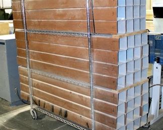 Vinyl Wood Grain 5" x 5" Post Sleeves, 6' Length, Qty 48