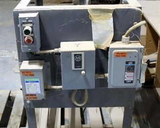 Metal Tool Stand With Electrical Hookups And Leeson Model C4T11FZ2B,1/2HP Motor With Polishing Wheel