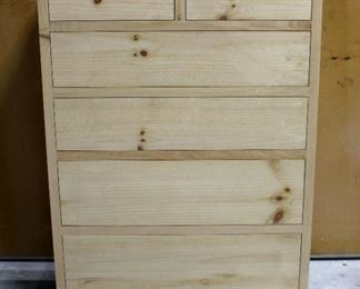 Unfinished Solid Wood 6 Drawer Chest Of Drawers, 51" X 36" X 18.5"