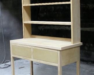 Solid Wood Unfinished 2 Drawer Hutch, Bottom 37" X 48.75" X 20.5", Top 44" X 49.75"