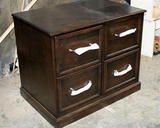 Solid Wood 4 Drawer File Cabinet, New, 30" x 36.25" x 24"