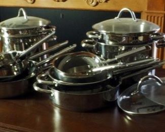 Wolf Gang Puck's, Stainless Steel Cafe Collection, Pots And Pans