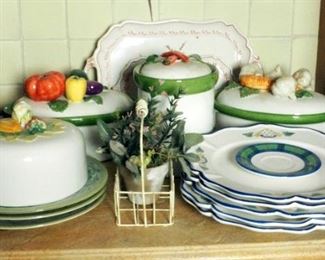 Ceramic Dishware Including, Casserole Dishes With Lids, Serving Platter, Serving Plates And More