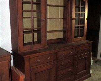 Painted Solid Wood China Cabinet, Floor Model, 86' x 72" x 20"