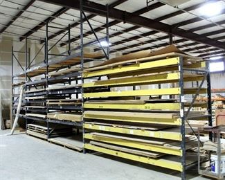 Heavy Duty Steel Pallet Racks, 16' End Supports, Qty 4, 10' End Support, Qty 1, 8' Cross Braces, Qty 34, 12' Cross Braces, Qty 16