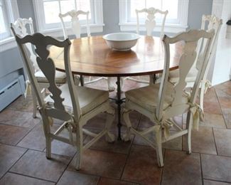 Shabby Chic round table & 6 chairs